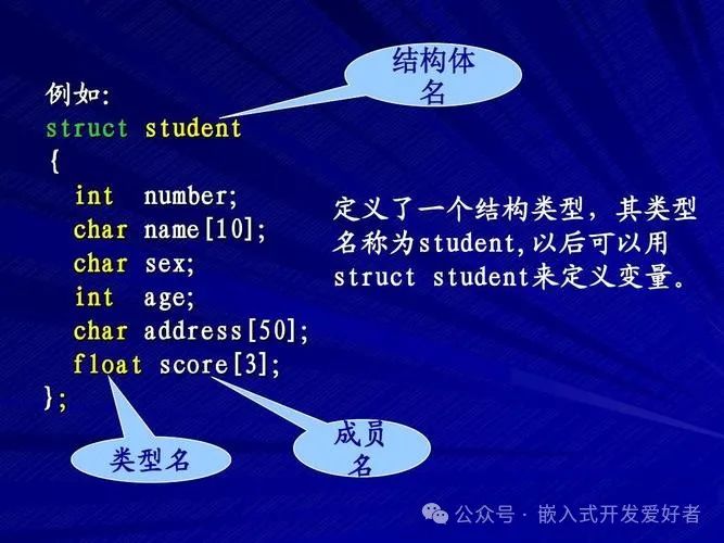 嵌入式中C语言结构体基本实现