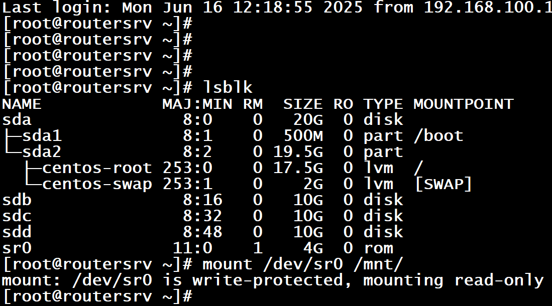 虚拟磁盘RAID5配置步骤_CentOS 7 创建RAID5 LVM逻辑卷教程_centos 7 vmware