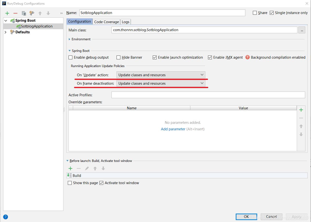 linux tomcat debug模式启动_IDEA SpringBoot热部署方案_免重启热加载
