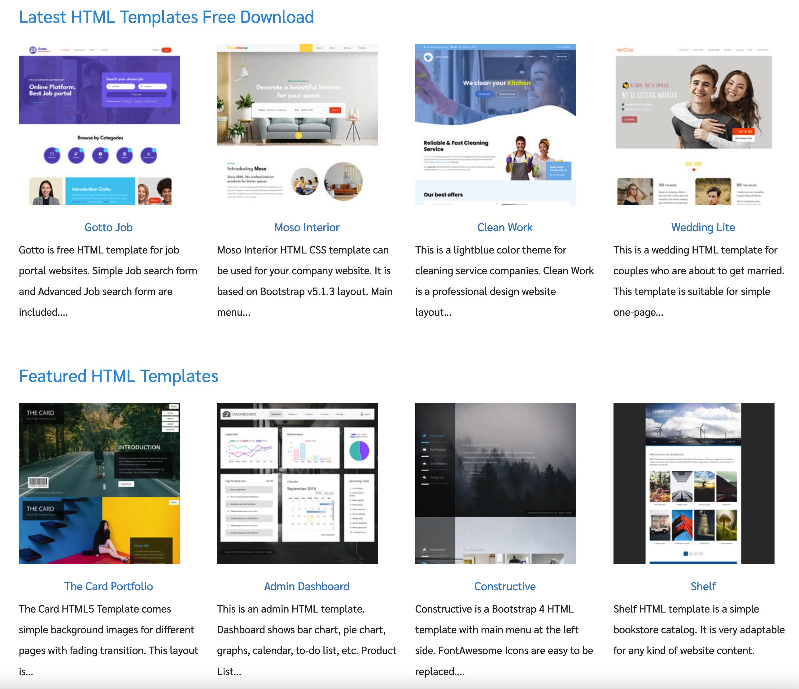 网站搭建HTML模板网站推荐_BootstrapMade免费Bootstrap主题模板_html5网页设计模板